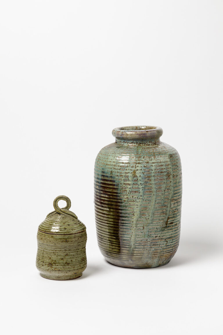 Armand Bedu, c. 1945, pot et vase. Musée de La Borne